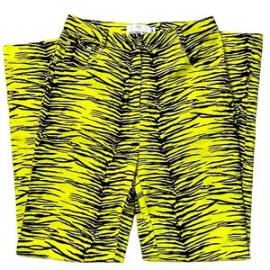 ASOS Annorlunda zebra 🦓 print denim jeans in yellow